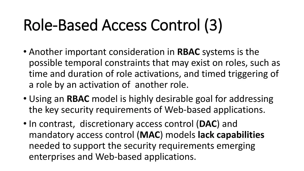 role role based access control 3 based access