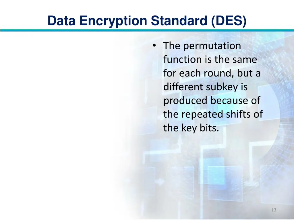 data encryption standard des 12