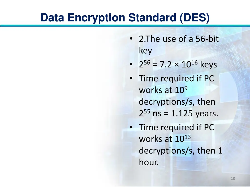 data encryption standard des 17