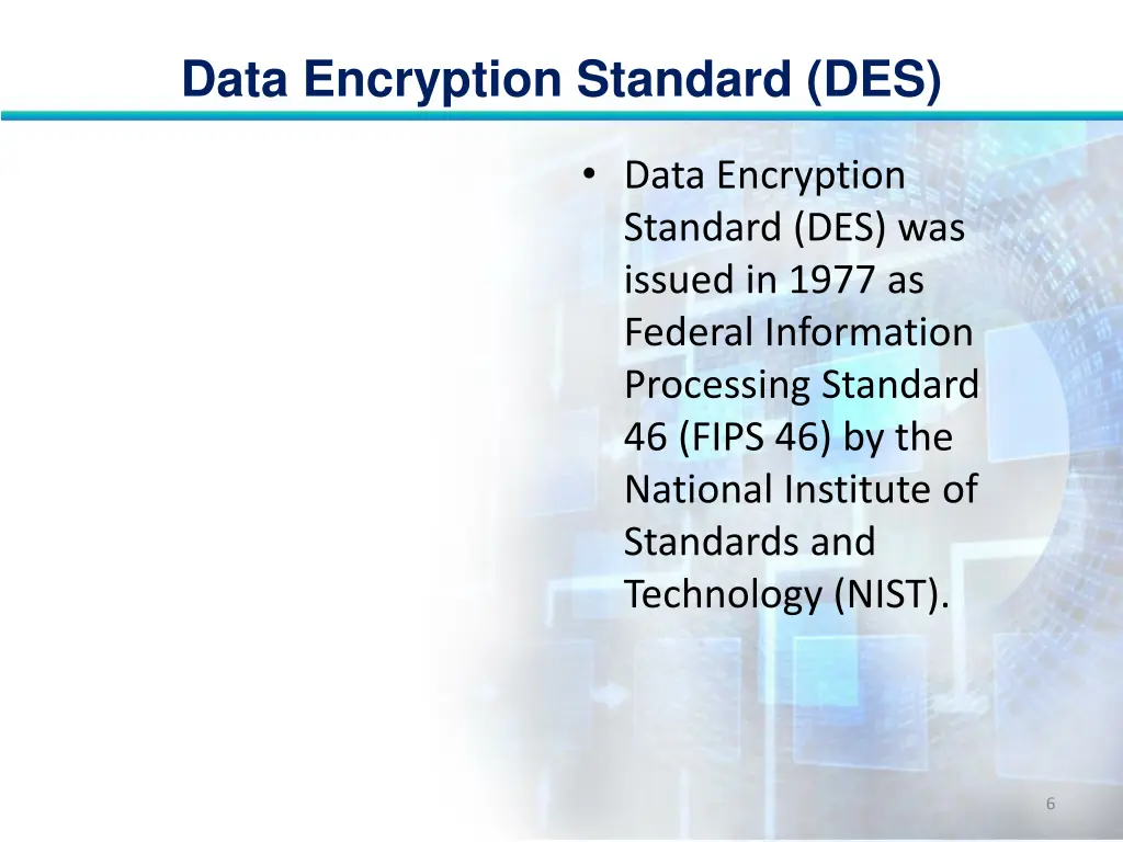 data encryption standard des 5