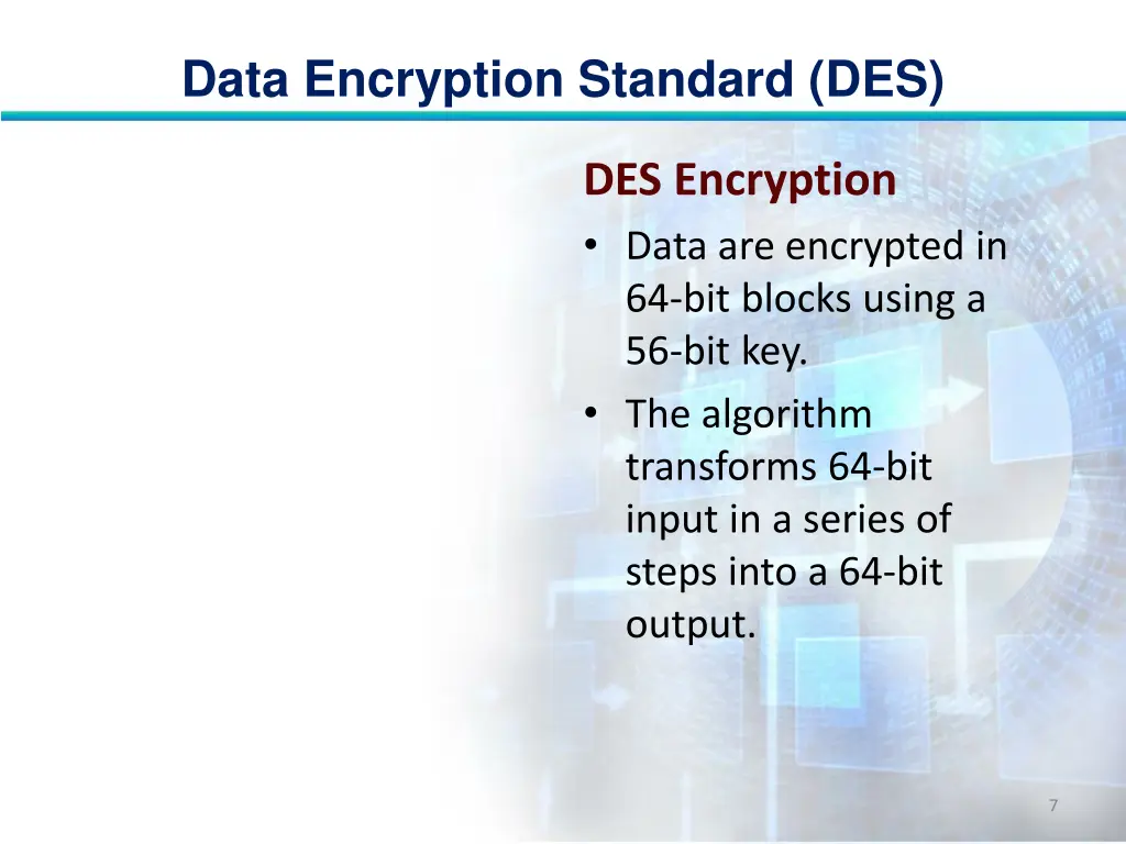 data encryption standard des 6