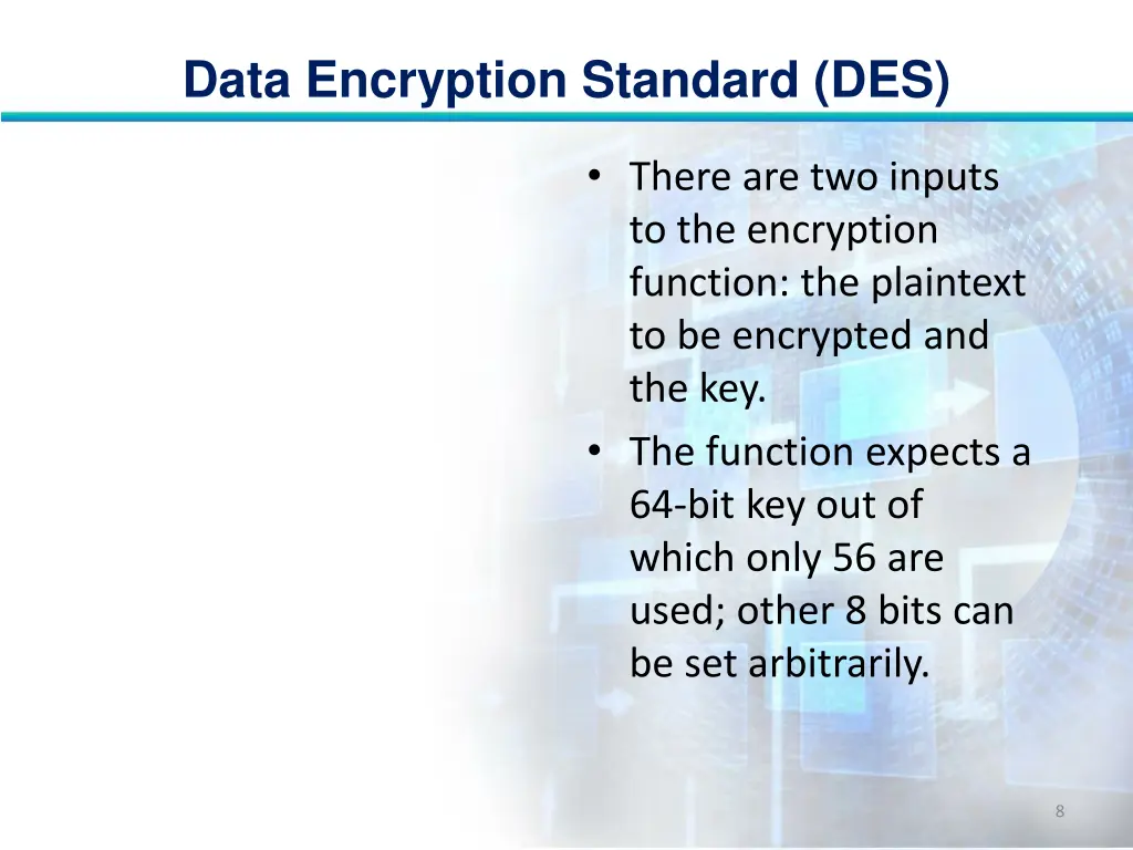 data encryption standard des 7