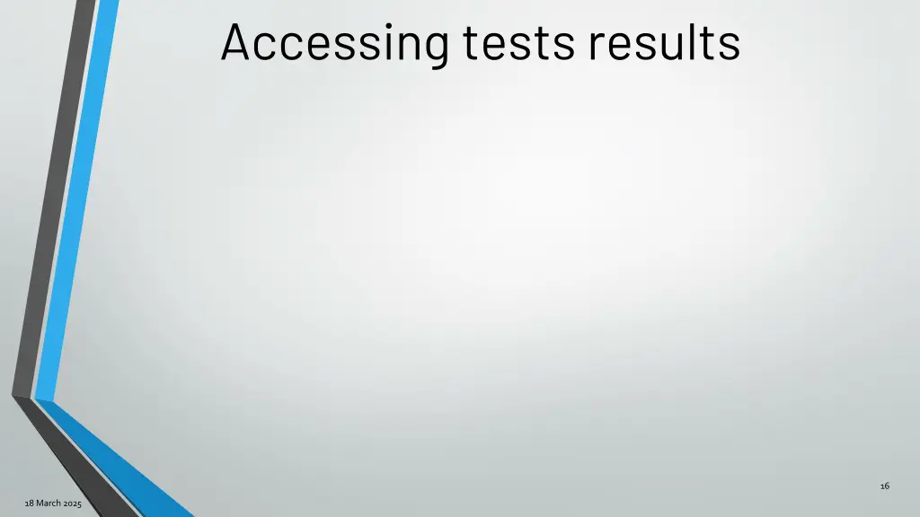 accessing tests results