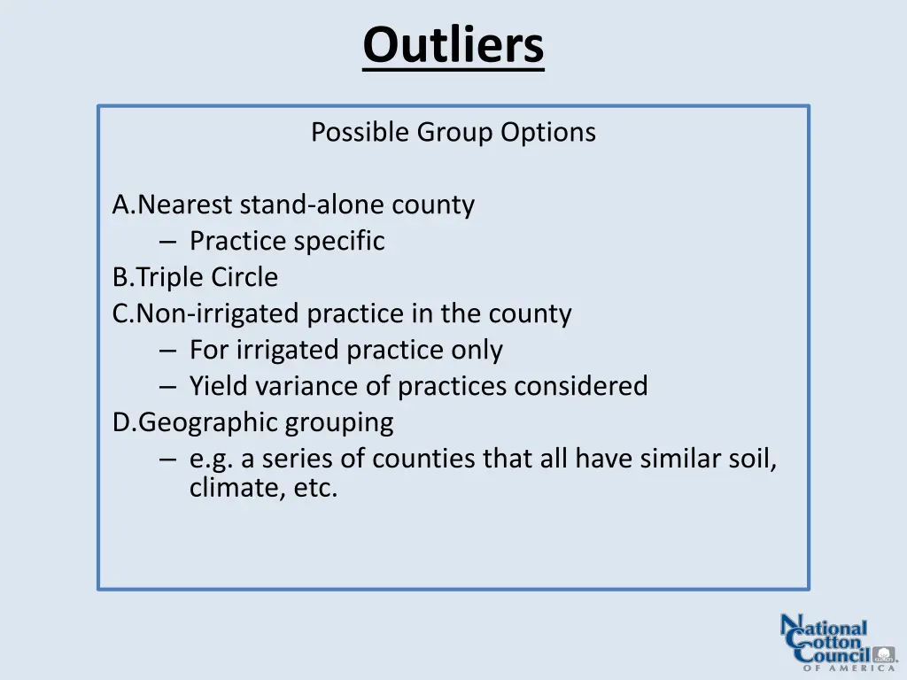 outliers