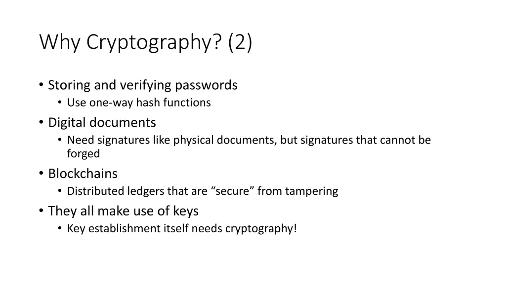 why cryptography 2