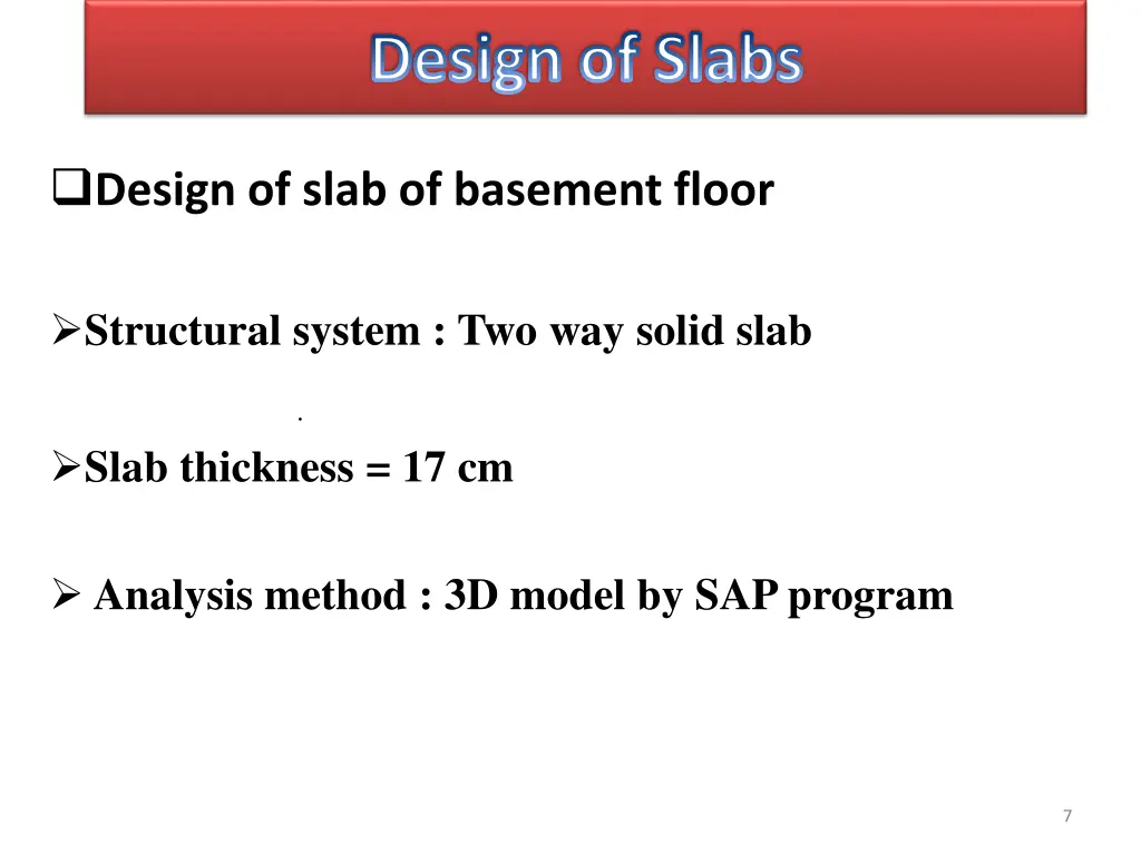 design of slabs