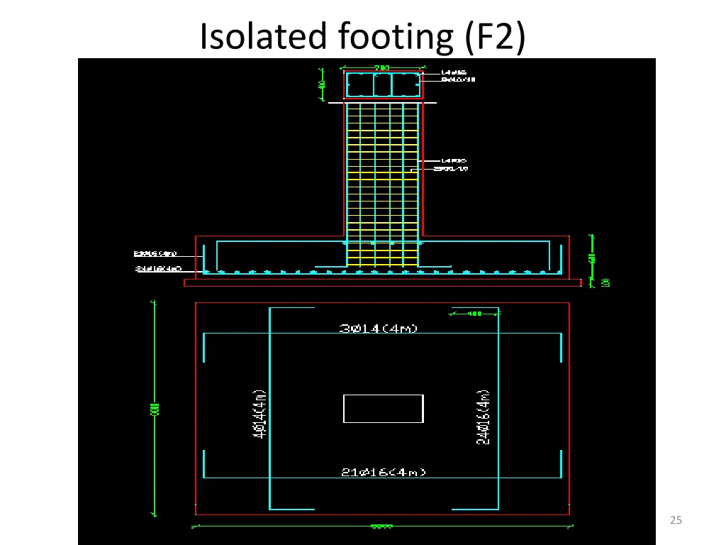 isolated footing f2