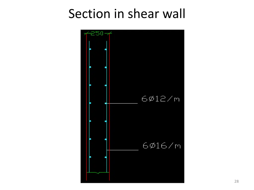 section in shear wall