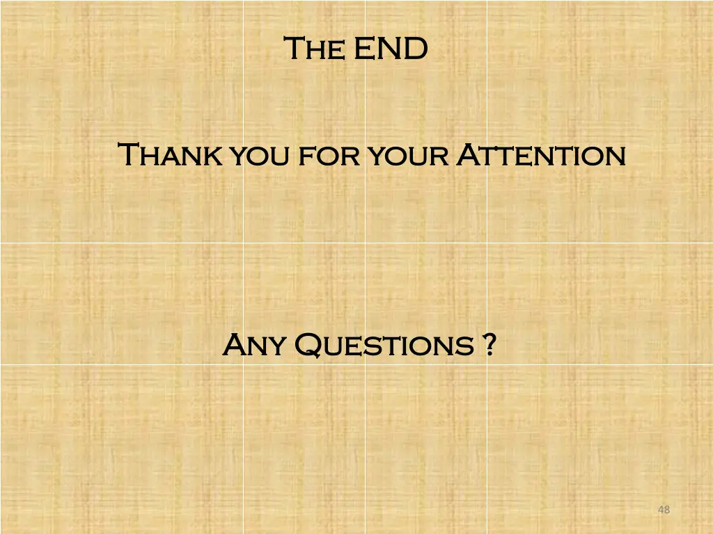 the end the end
