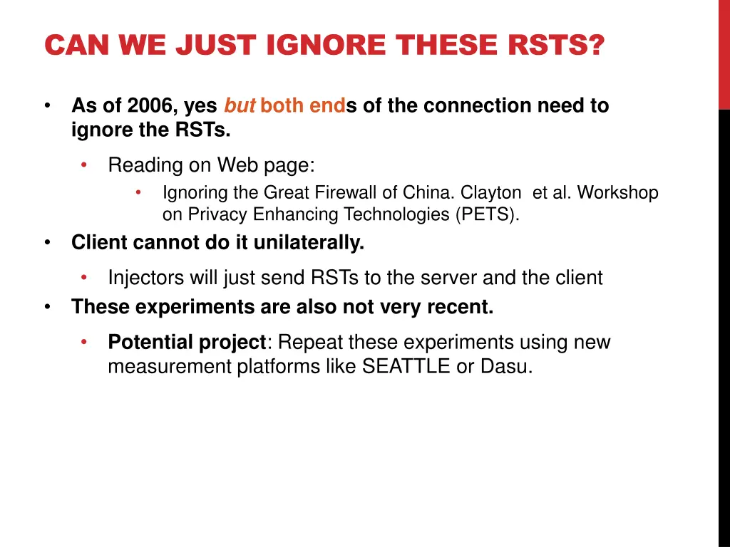 can we just ignore these rsts