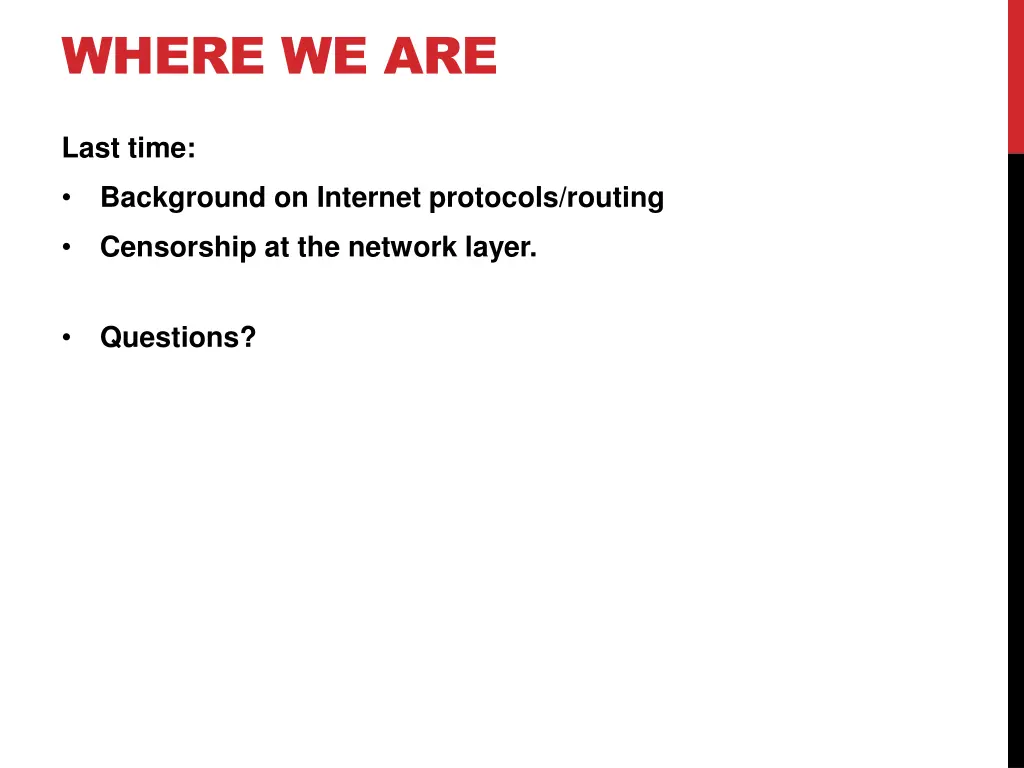 where we are