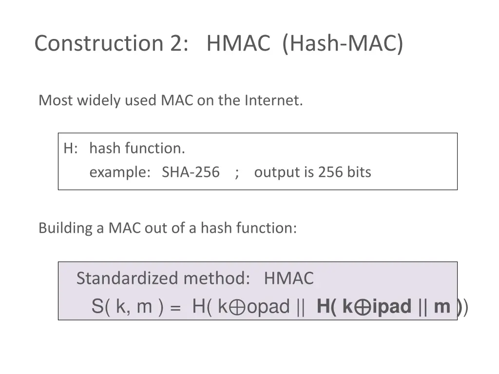construction 2 hmac hash mac