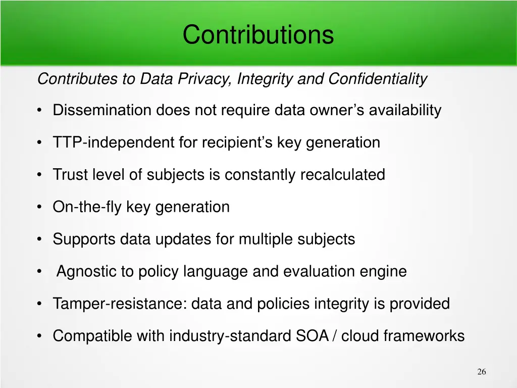 contributions