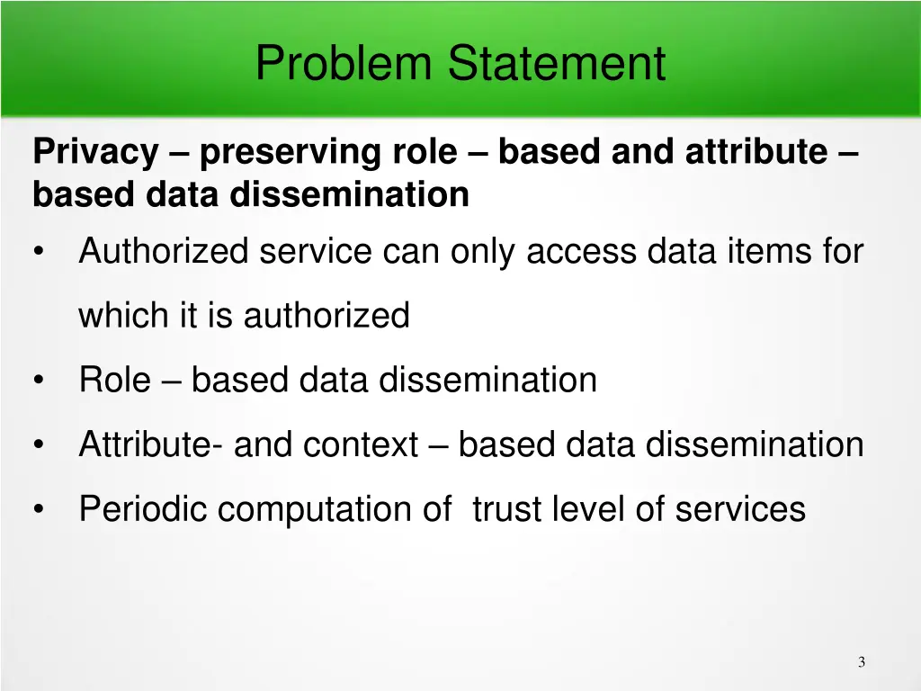 problem statement