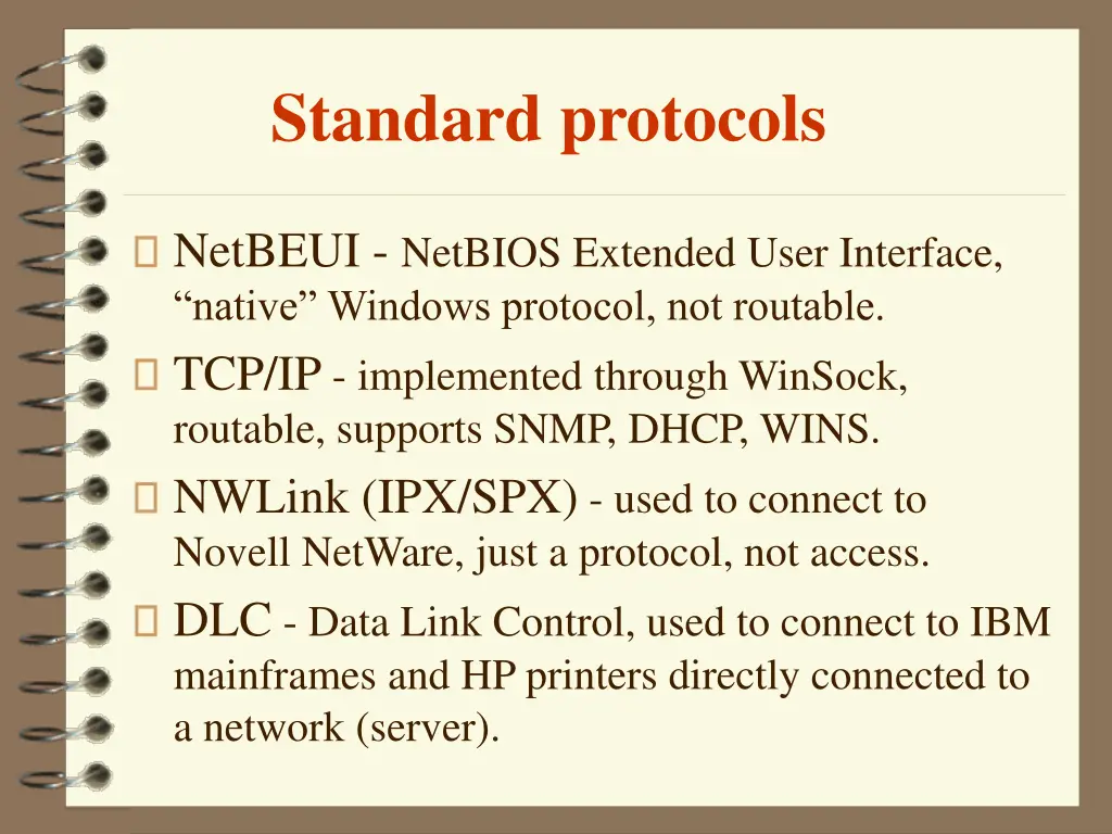 standard protocols