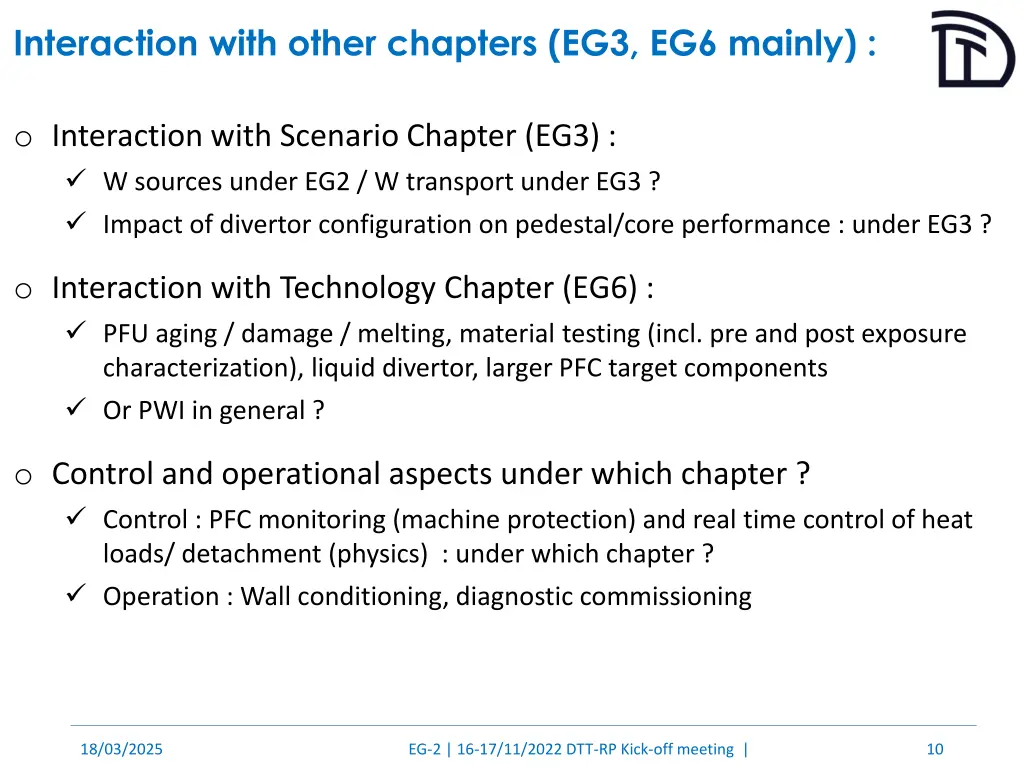 interaction with other chapters eg3 eg6 mainly