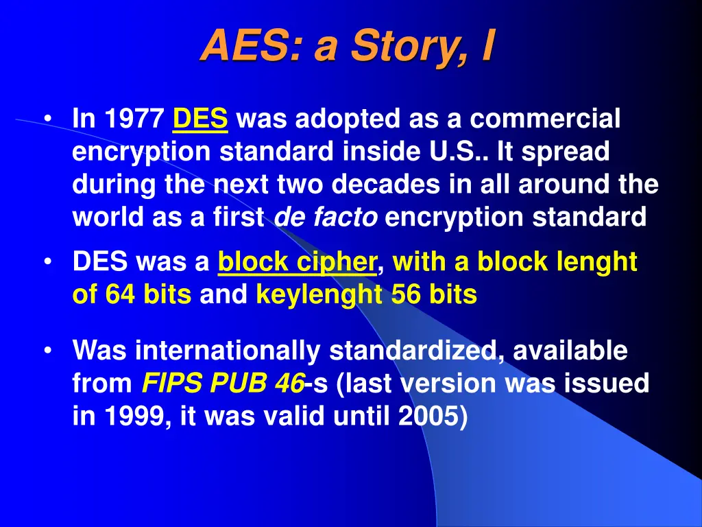 aes a story i