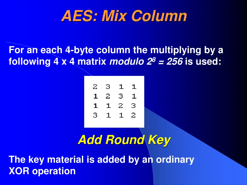 aes mix column