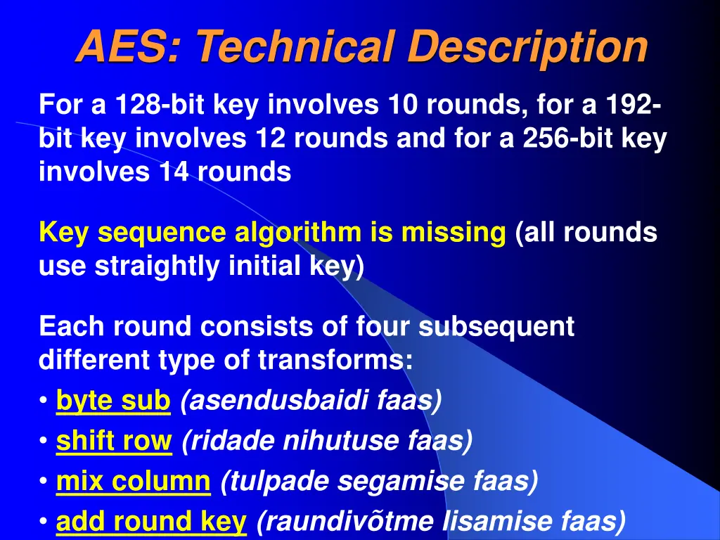 aes technical description
