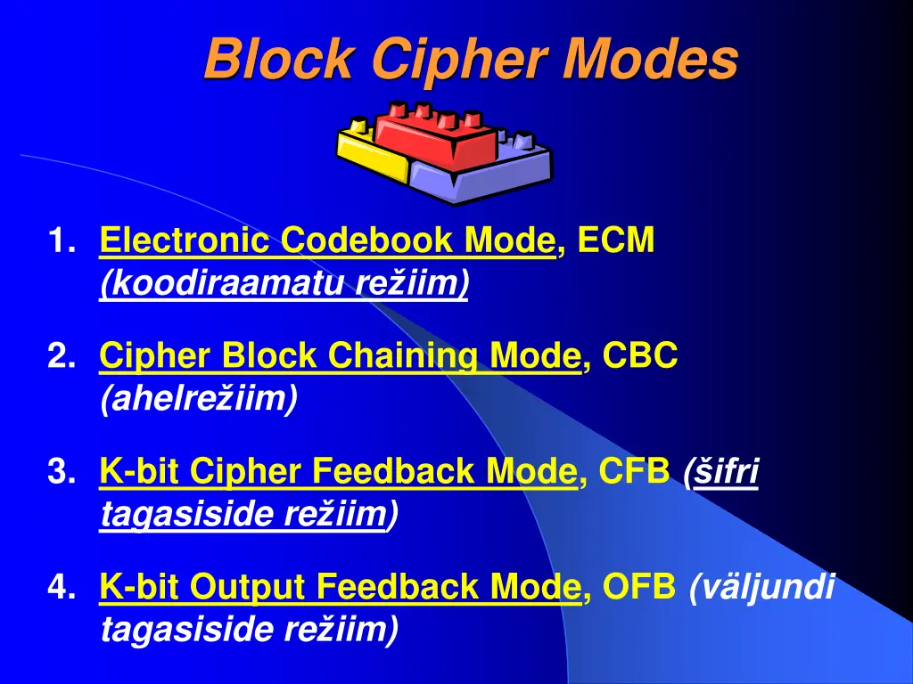 block cipher modes