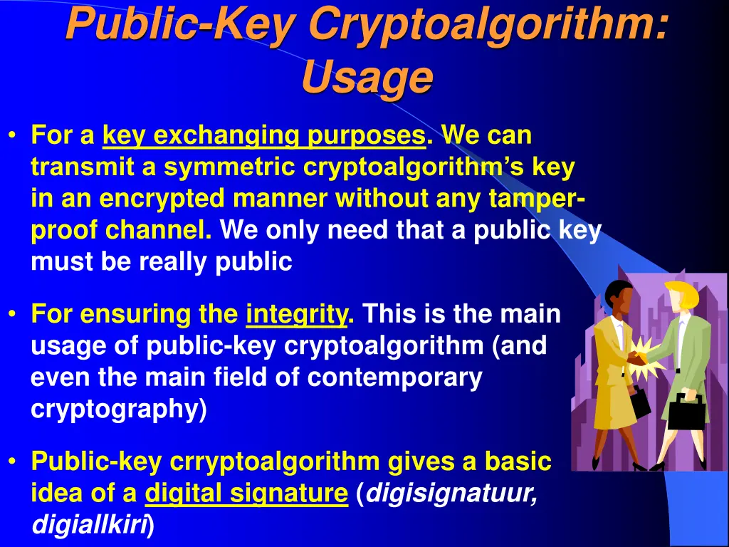 public key cryptoalgorithm usage