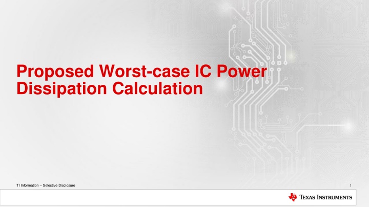 proposed worst case ic power dissipation