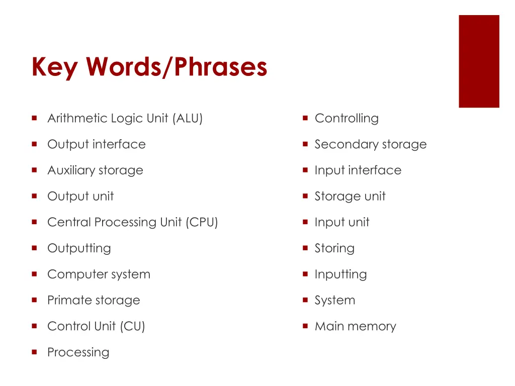 key words phrases