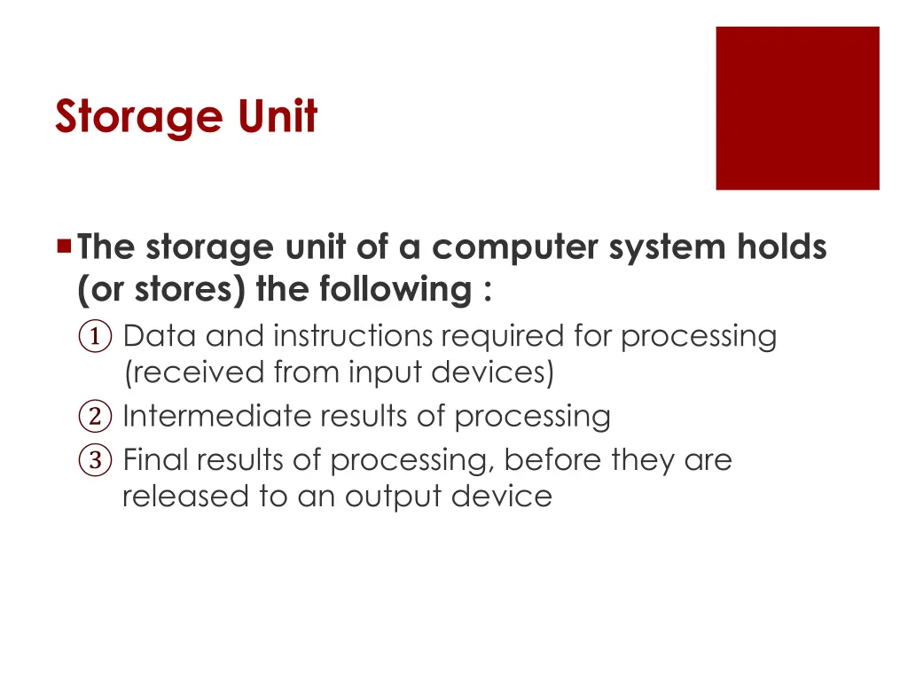 storage unit