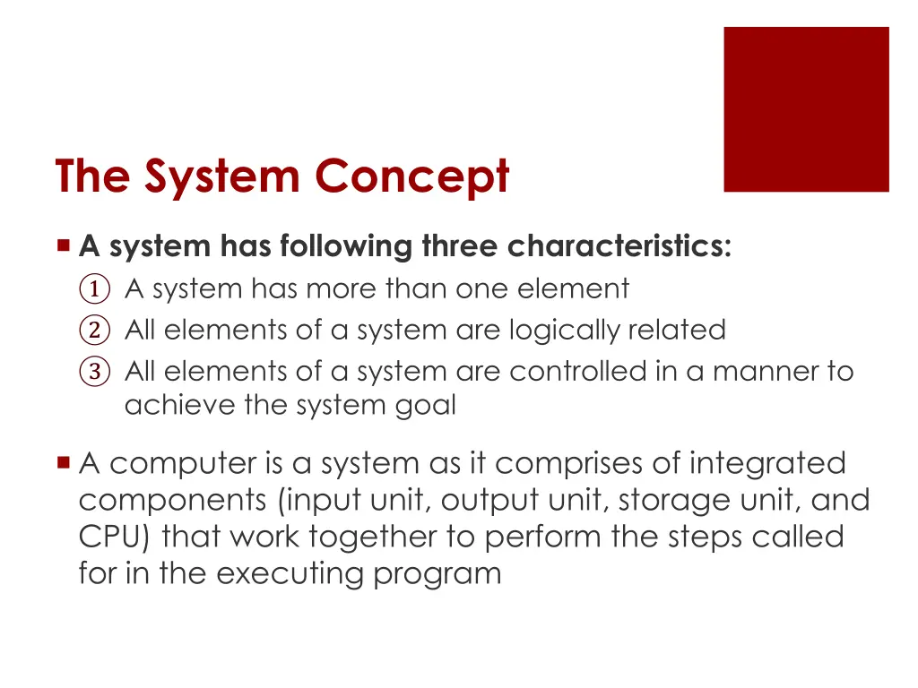 the system concept
