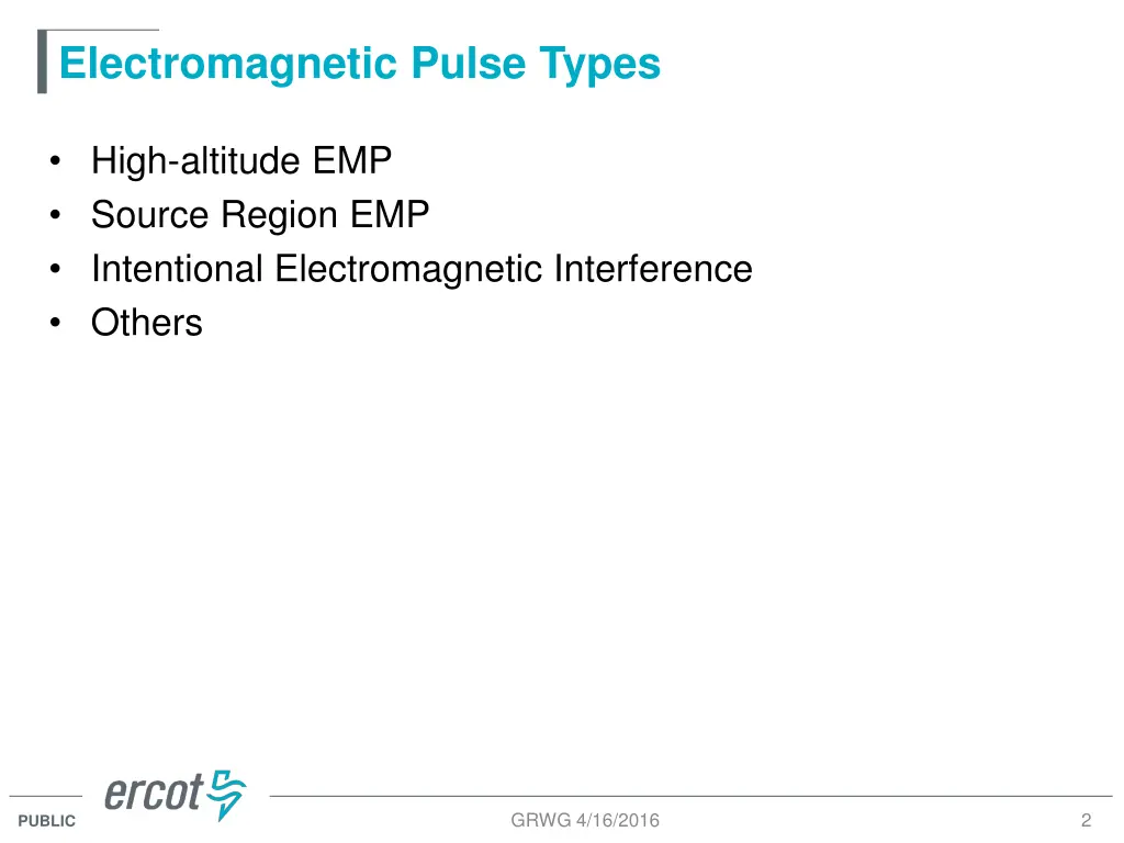 electromagnetic pulse types