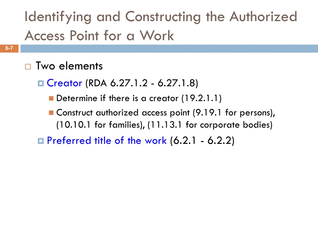 identifying and constructing the authorized