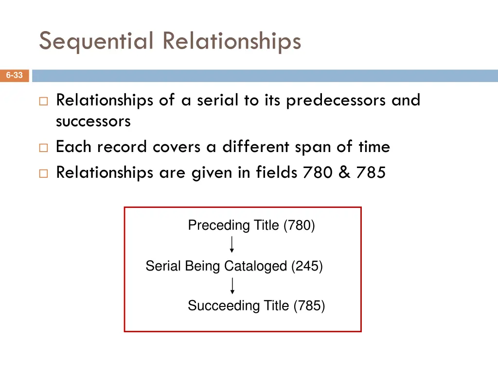 sequential relationships
