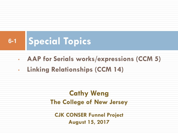 special topics