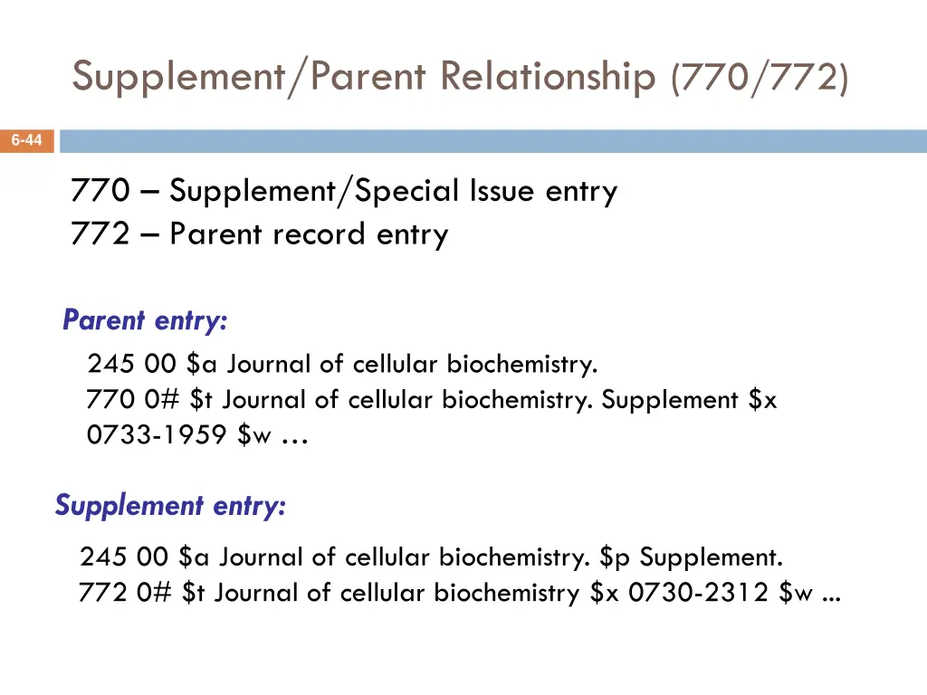 supplement parent relationship 770 772
