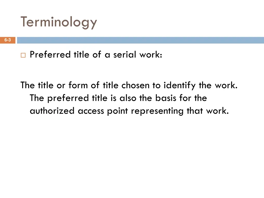 terminology
