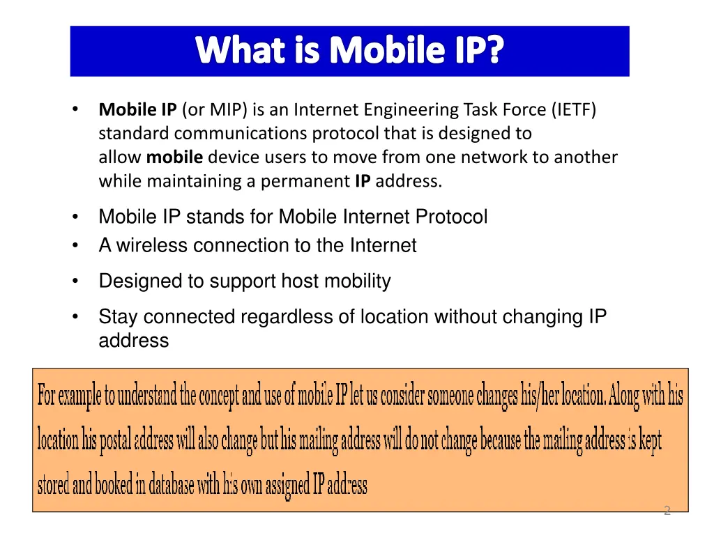 what is mobile ip