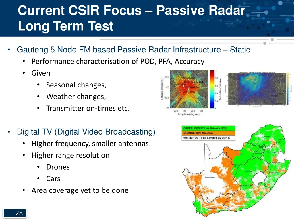 current csir focus passive radar long term test