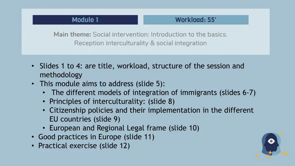 slides 1 to 4 are title workload structure