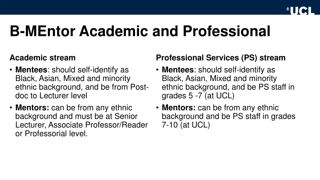 b mentor academic and professional