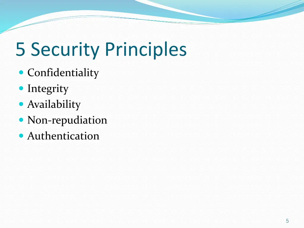 5 security principles