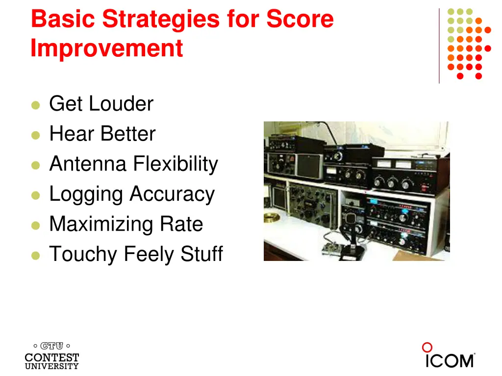 basic strategies for score improvement