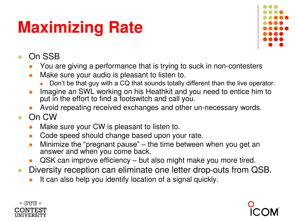 maximizing rate