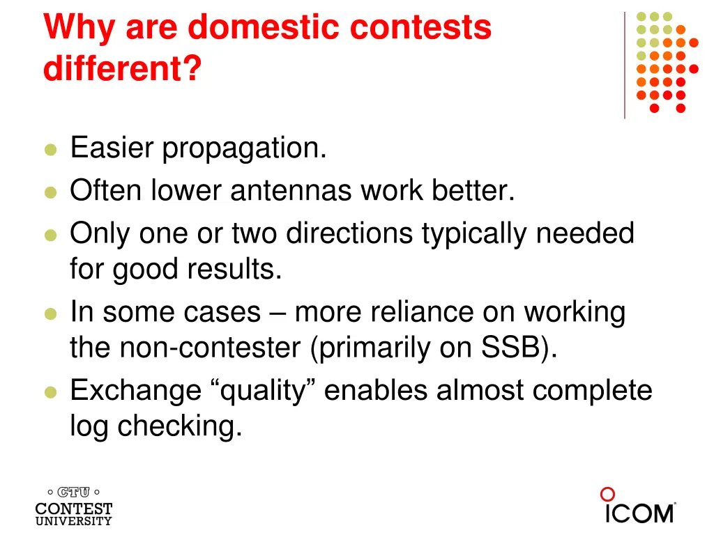why are domestic contests different