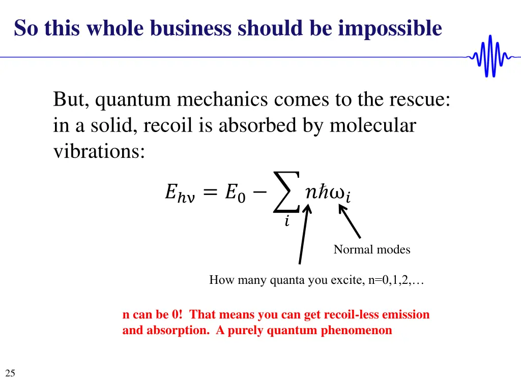 so this whole business should be impossible