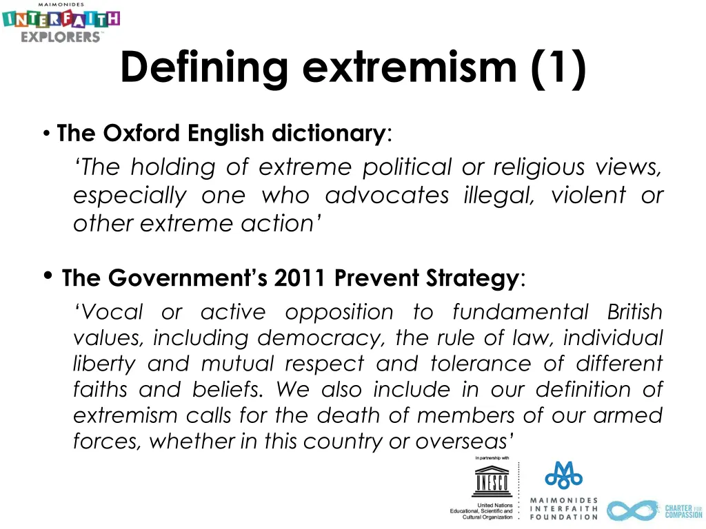 defining extremism 1