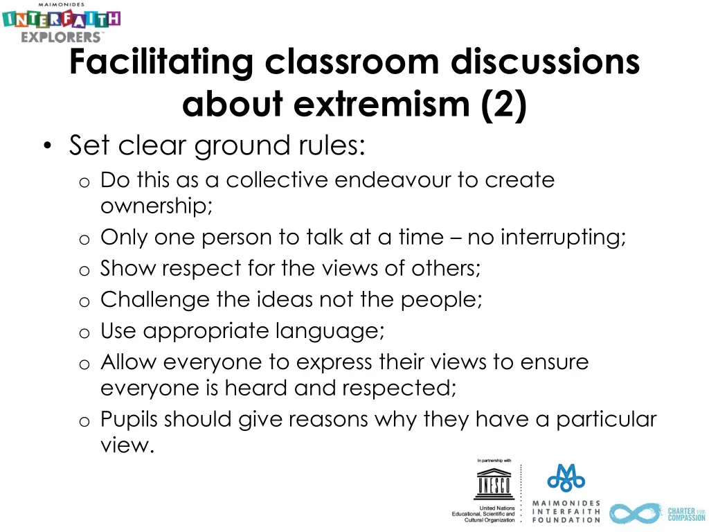 facilitating classroom discussions about 1