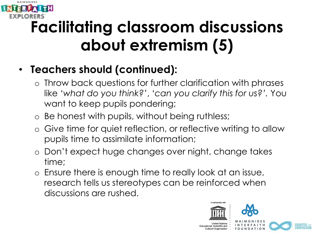 facilitating classroom discussions about 4