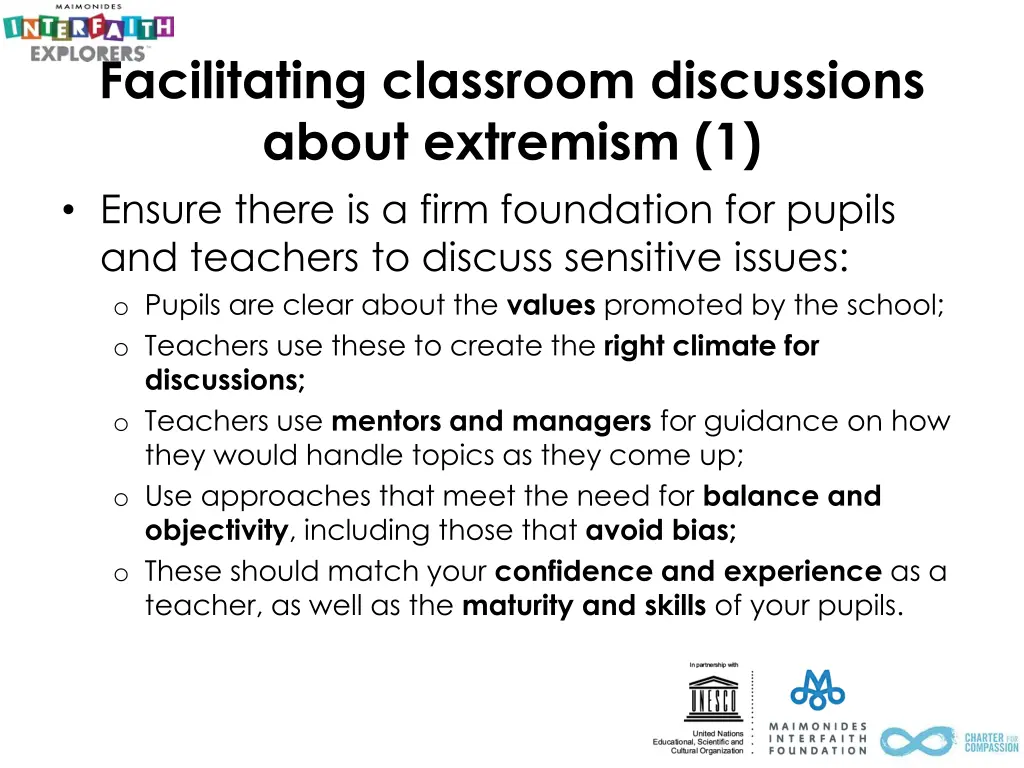 facilitating classroom discussions about