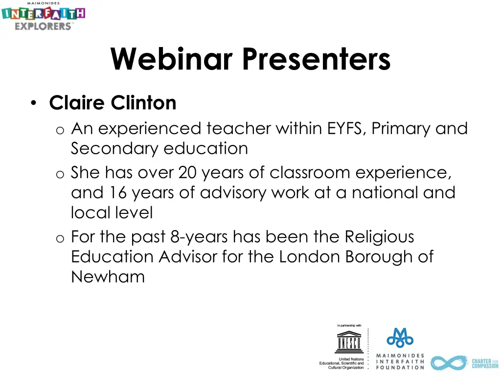 webinar presenters