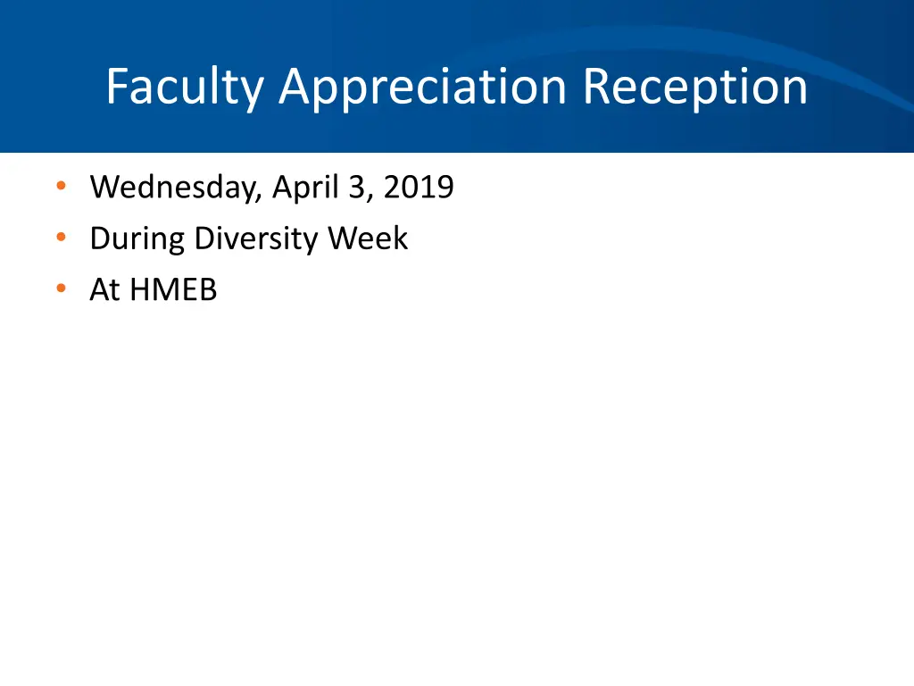 faculty appreciation reception